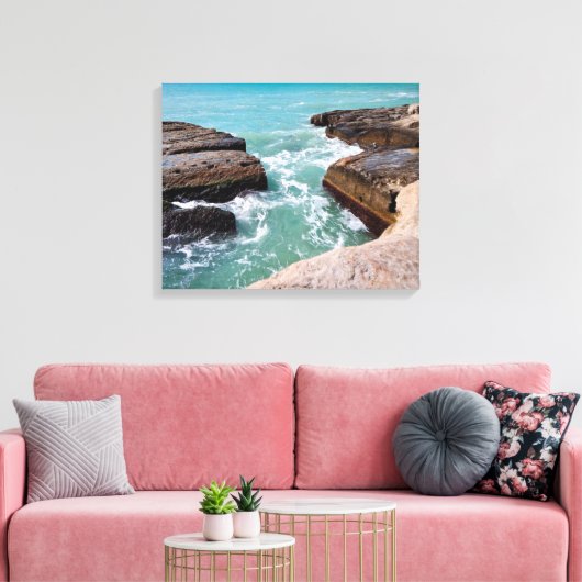 Kaspisch Zee. Canvas Afdruk (Insitu (Woonkamer))