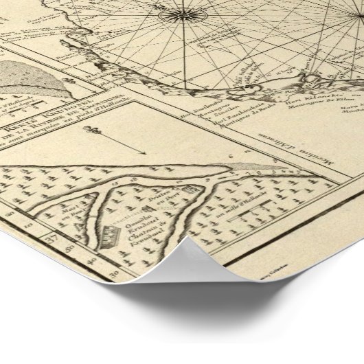 Kaspische Zee en Azië 2 Poster (Hoek)