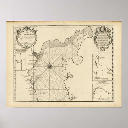 Kaspische Zee en Azië Poster (Voorkant)