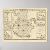 Kaspische Zee en Azië Poster (Voorkant)