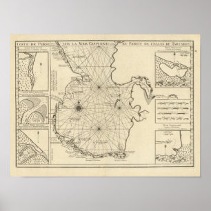 Kaspische Zee en Azië Poster