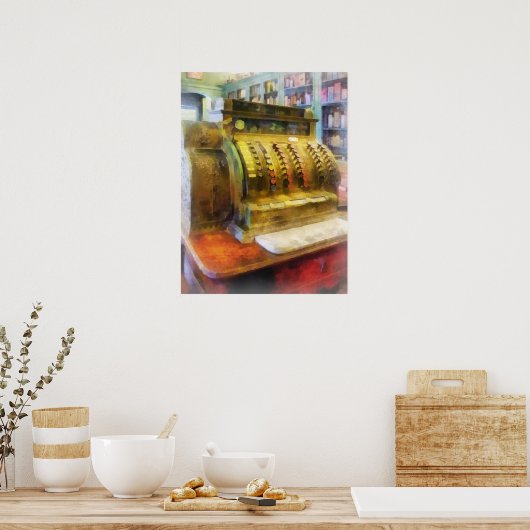 Kasregister in farmacie poster (Keuken)