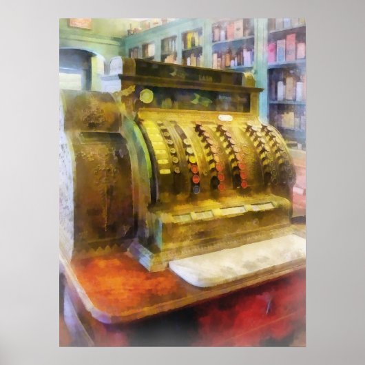 Kasregister in farmacie poster (Voorkant)