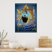 Kassa over Collage Blue Print (Keuken)