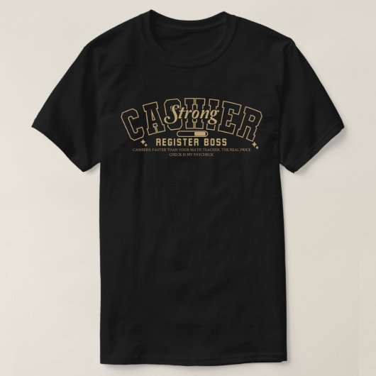 Kassamedewerker Baas T-shirt (Design voorkant)