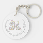 Kassandra monogram K naam en betekenis sleutelhang Sleutelhanger (Achterkant)