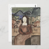 Kassandra's Mona Lisa Briefkaart (Voorkant / Achterkant)