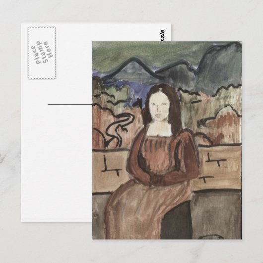 Kassandra's Mona Lisa Briefkaart (Voorkant / Achterkant)