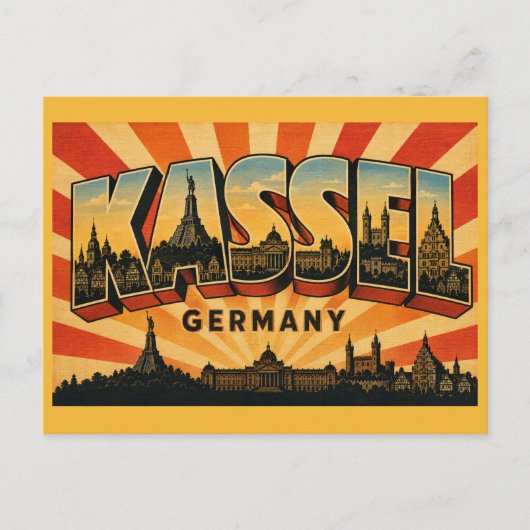 Kassel Duitsland Hercules-monument Briefkaart (Voorkant)