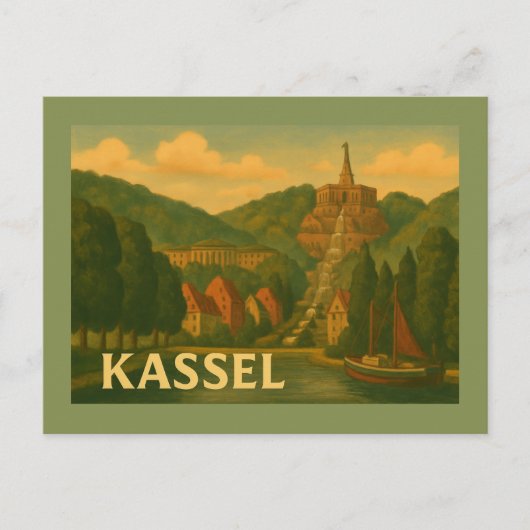 Kassel Duitsland Stad Kunst Briefkaart (Voorkant)