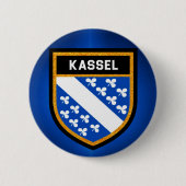 Kassel Flag Ronde Button 5,7 Cm (Voorkant)