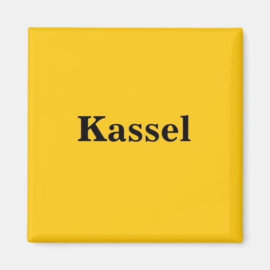 Kassel Magnet Schild Gold Gleb (Voorkant)