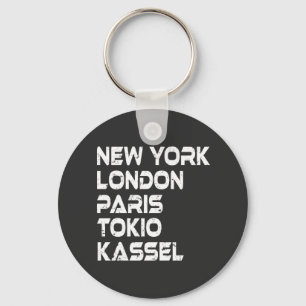 Kassel New York Londen Parijs Tokio hangers Sleutelhanger