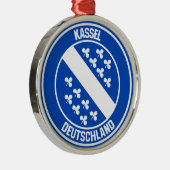 Kassel Round Emblem Metalen Ornament (Rechts)