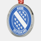 Kassel Round Emblem Metalen Ornament (Links)
