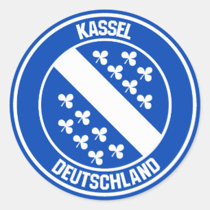 Kassel Round Emblem Ronde Sticker