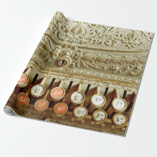 kassenregister, dat onder stof en cobweb valt cadeaupapier