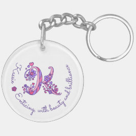 Kassie monogram K naam en betekenis Sleutelhanger