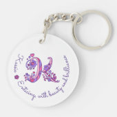 Kassie monogram K naam en betekenis Sleutelhanger (Achterkant)