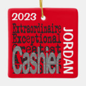 Kassier Buitengewoon DOUANE Keramisch Ornament (Voorkant)