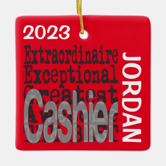 Kassier Buitengewoon DOUANE Keramisch Ornament (Voorkant)