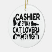 Kassier Cat Lover Keramisch Ornament (Links)