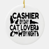 Kassier Cat Lover Keramisch Ornament (Achterkant)