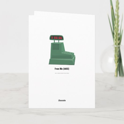 Kassier Grappige Verjaardag Kaart (Achterkant)