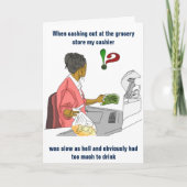 Kassier Grappige Verjaardag Kaart (Voorkant)