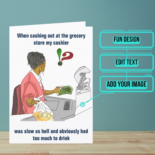 Kassier Grappige Verjaardag Kaart