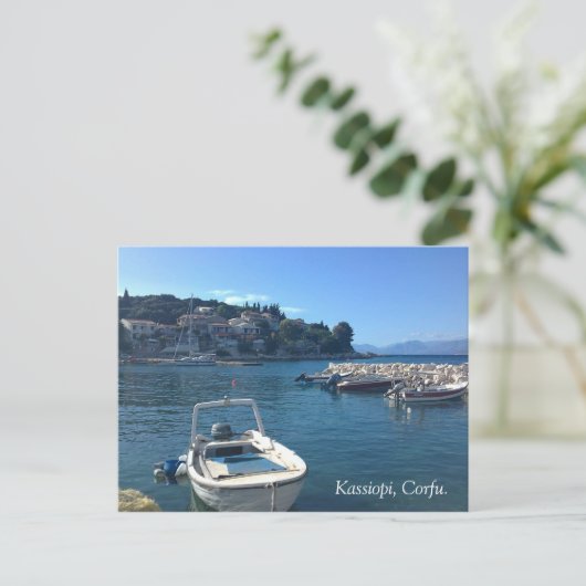 Kassiopi, Corfu. Briefkaart (Staand voorkant)