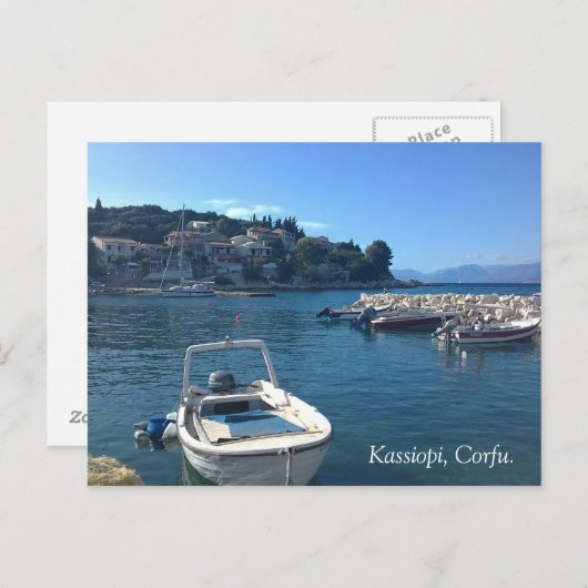 Kassiopi, Corfu. Briefkaart (Voorkant / Achterkant)