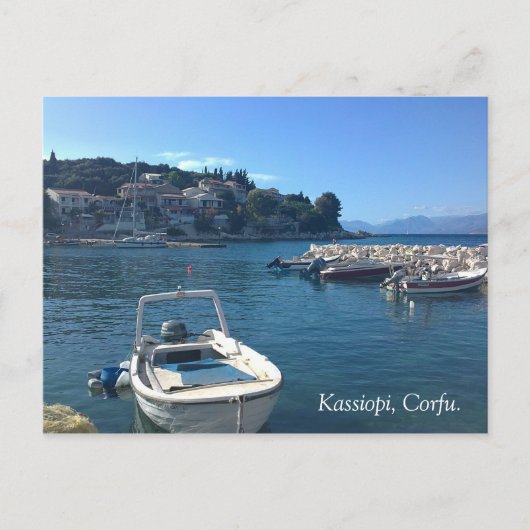 Kassiopi, Corfu. Briefkaart (Voorkant)