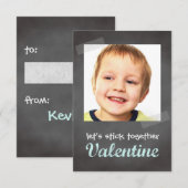 Kassroom valentijn ruilbord fotoblauw kaart (Voorkant / Achterkant)