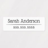 Kasswit of waterbestendig kleurnaamnummer labels (Design 1)