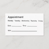 Kassy Appointment Dentist Visitekaartjes (Achterkant)