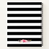 Kassy Black White Stripes Notitieboek (Achterkant)
