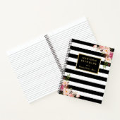Kassy Black White Stripes Notitieboek (Binnen)