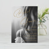 Kassy Bridal Shower Invitation in BW Photo Styles Kaart (Staand voorkant)