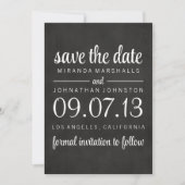 Kassy Chalkboard Foto bewaart de datum van introdu Save The Date (Voorkant)