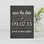 Kassy Chalkboard Foto bewaart de datum van introdu Save The Date (Staand voorkant)