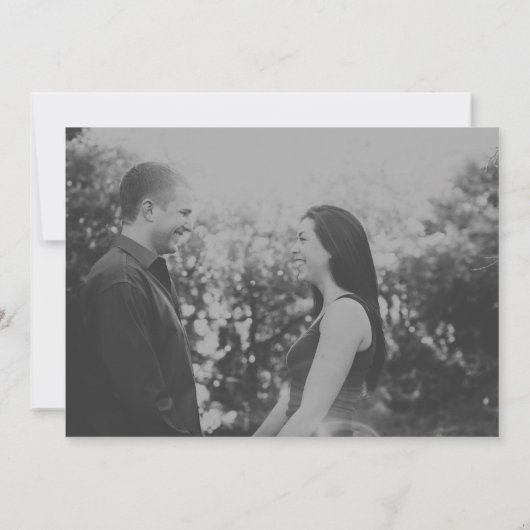 Kassy Chalkboard Foto bewaart de datum van introdu Save The Date (Achterkant)