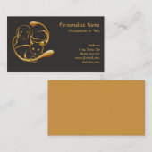 Kassy Dog & Cat Gold Pet Animals Visitekaartje (Voorkant / Achterkant)