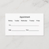 Kassy Ear Nose Throat Doctor Benoeming Visitekaartje (Achterkant)