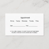 Kassy Ear Nose Throat Doctor Benoeming Visitekaartje (Achterkant)