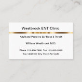 Kassy Ear Nose Throat Doctor Benoeming Visitekaartje (Voorkant)