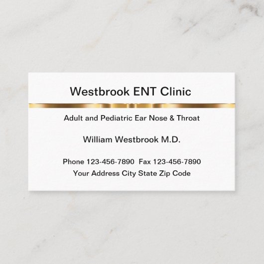 Kassy Ear Nose Throat Doctor Benoeming Visitekaartje (Voorkant)