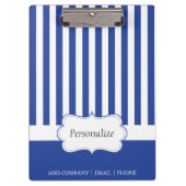 Kassy Electric Blue Stripes | DIY-tekst Klembord (Voorkant)