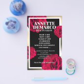 Kassy elegant gouden lijst en roos patroon flyer (Enkel)