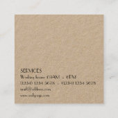 Kassy elegant luxe, stijlvolle cover vierkante visitekaartje (Achterkant)